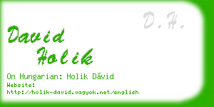 david holik business card
